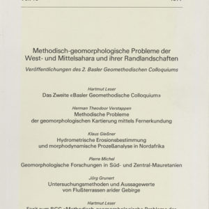 Methodisch-geomorphologische Probleme der West- und Mittelsahara und ihrer Randlandschaften. Communications Vol. 19
